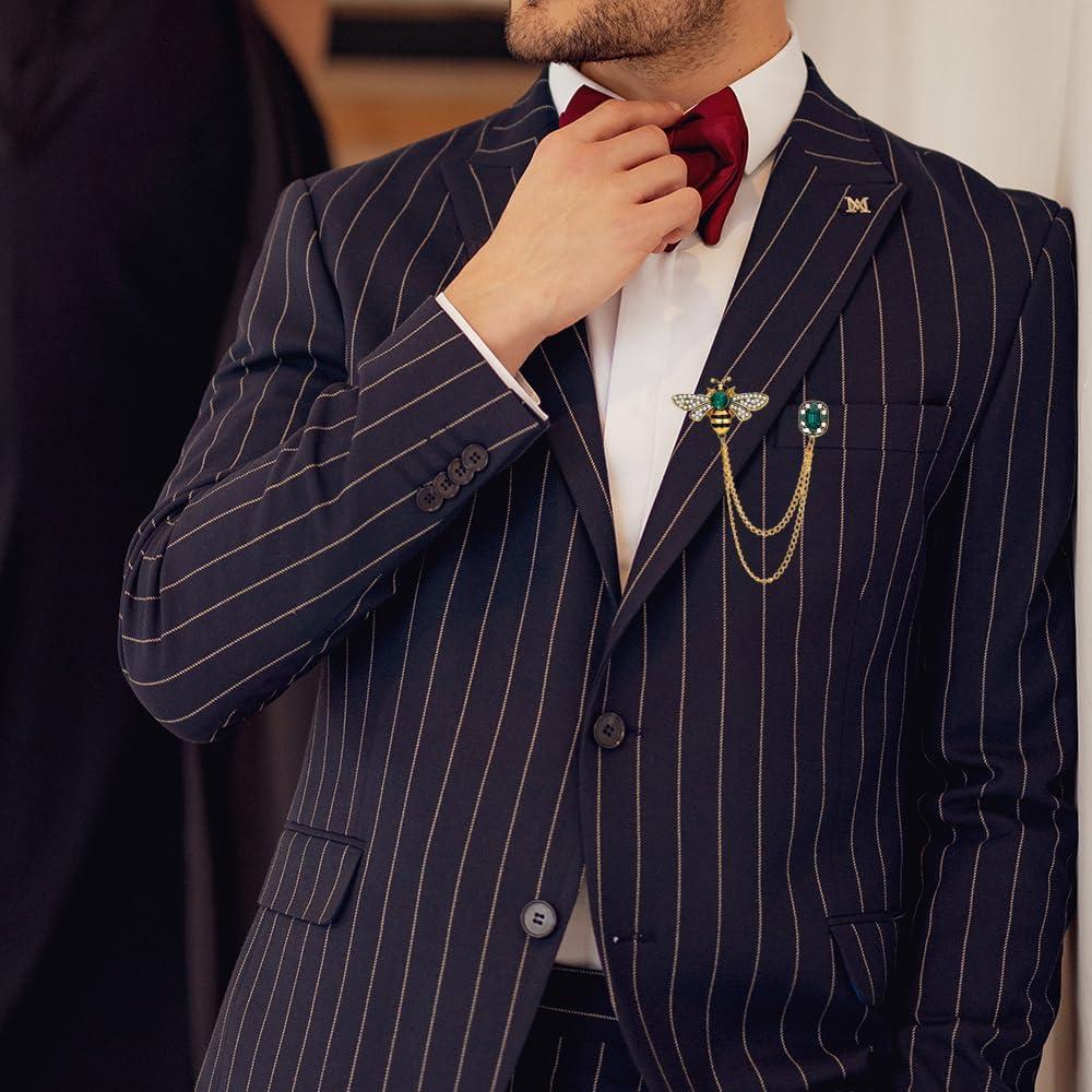 Broche de Insecto Abeja de Cristal XUN Zhe 3x2cm