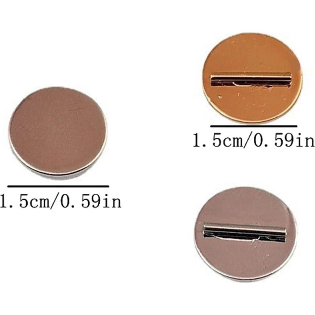 Silver with Gold Easy Use Mini Pin Brooch Converter Harm Free Clothing Magnet Buckle Magnet Metal Lapel Pin Brooch Holder Converter