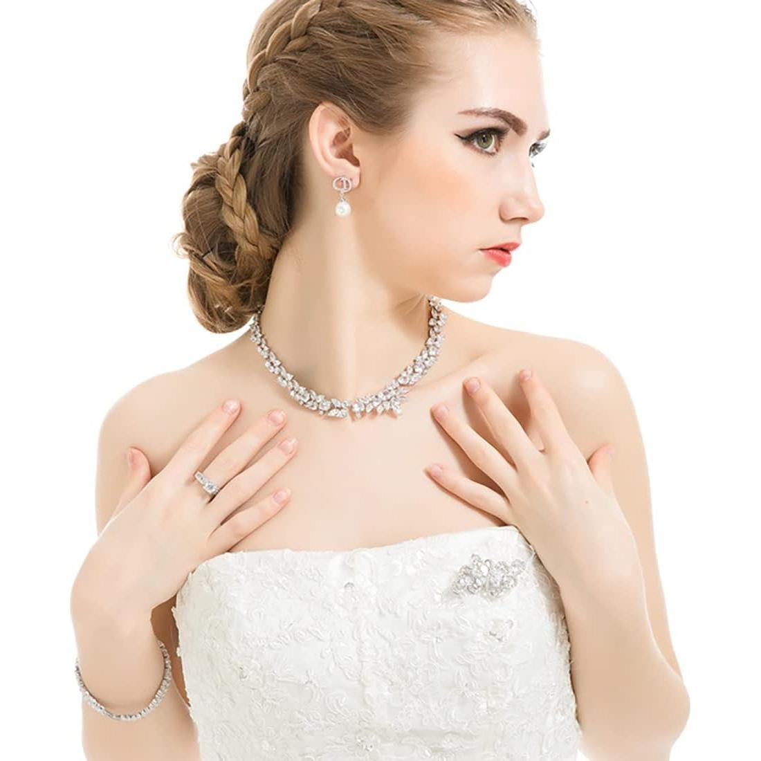 Broche de Boda de Cristal de Circonita Cúbica YOQUCOL