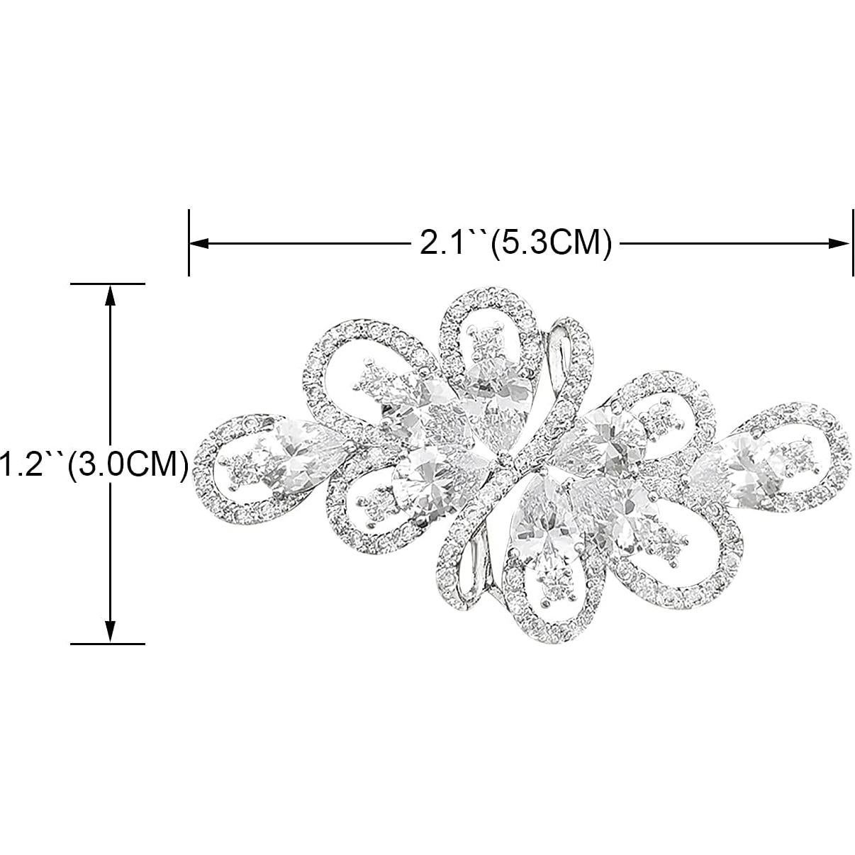 Broche de Boda de Cristal de Circonita Cúbica YOQUCOL