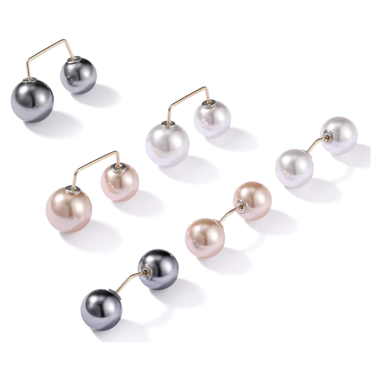 Alfileres de Perlas Artificiales WILLBOND - 6 Pcs Elegantes