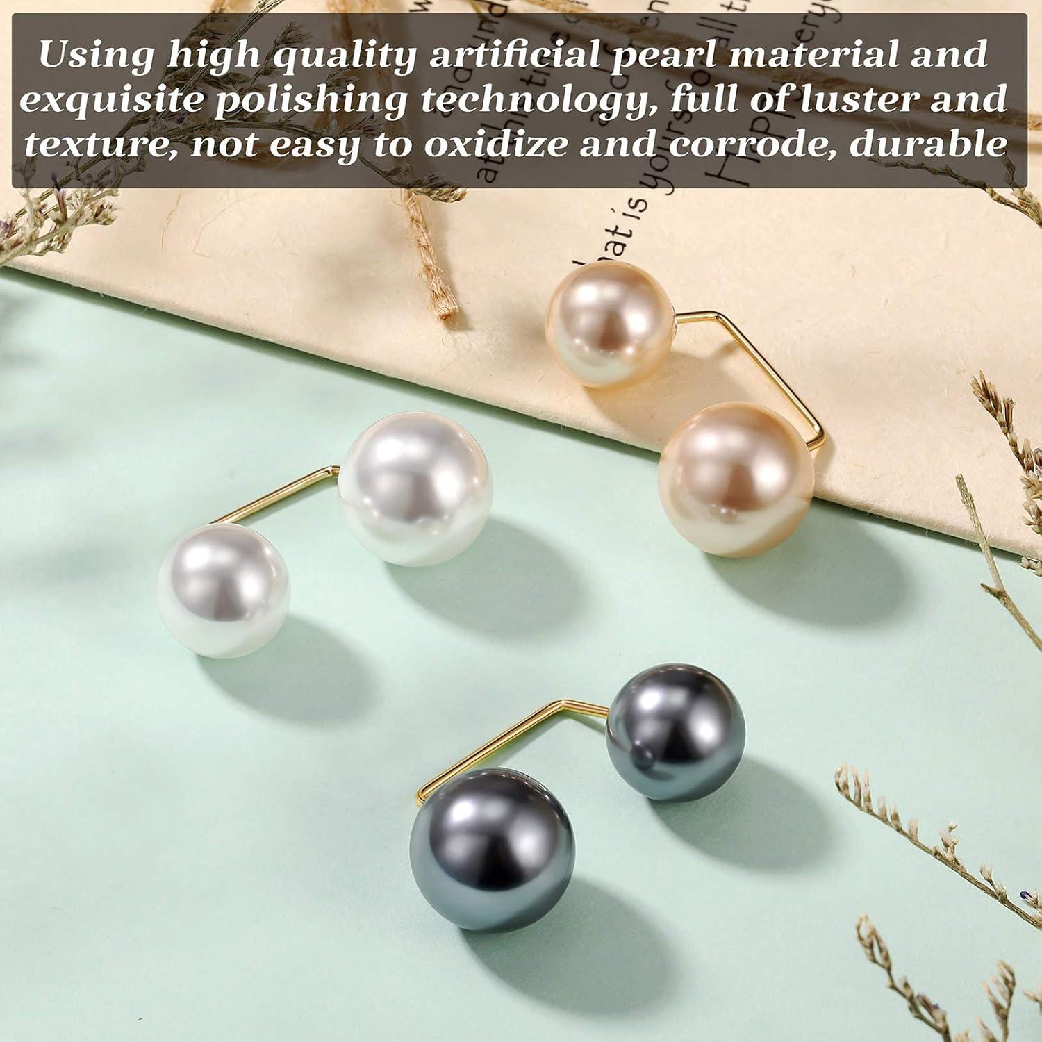 Alfileres de Perlas Artificiales WILLBOND - 6 Pcs Elegantes