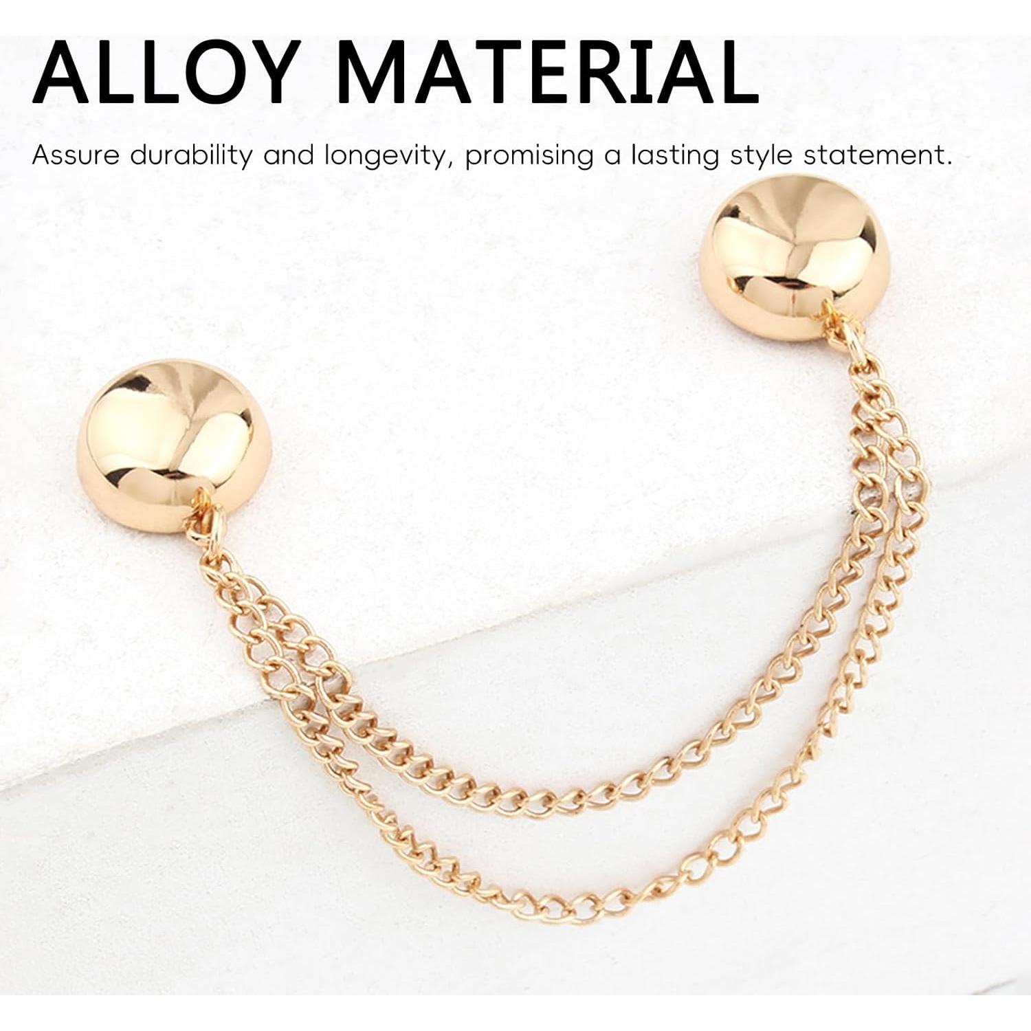 8 Clips Sujetador de Dobladillo Magnético TECHPLUS - Dorado y Plateado