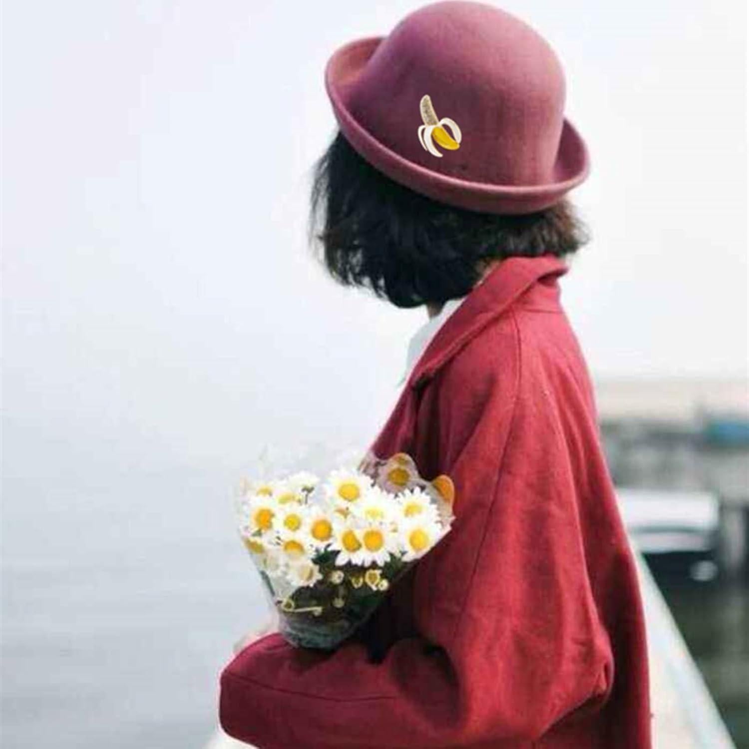 Broche de plátano dorado con cristales para mujer - Joyería DIY