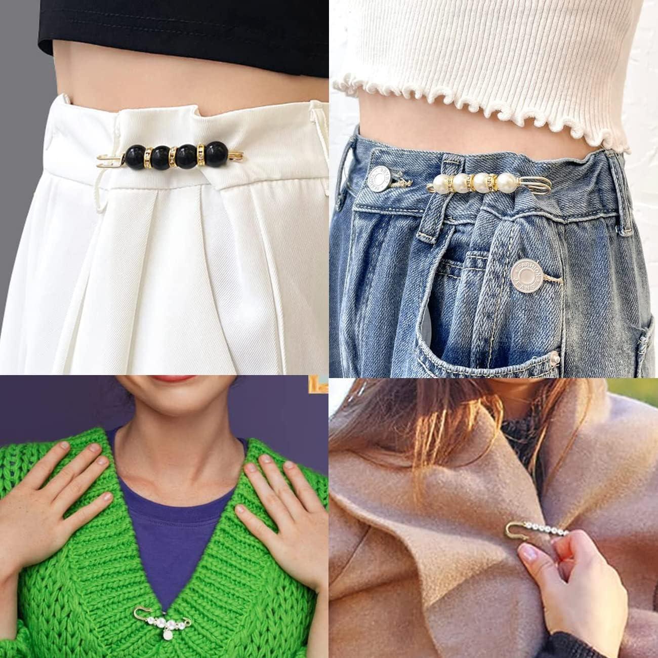 46 Piezas Broches de Perlas y Strass MARRTEUM para Ropa