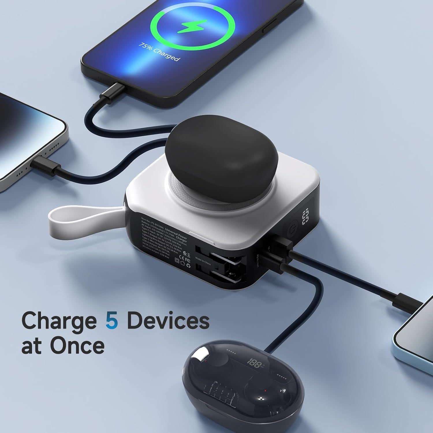 Powerpack Universal 5 en 1 Cargador Portátil 10000mAh