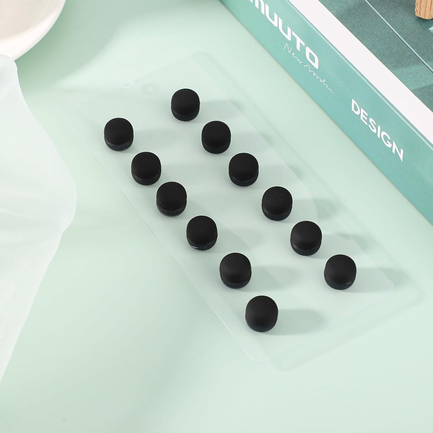 12 Pines Magnéticos para Hijab Tinoaly, Negros, 1.27cm