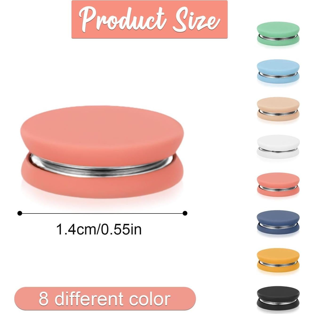 8 Alfileres Magnéticos Coloridos para Hijab XIHIRCD 1.4cm