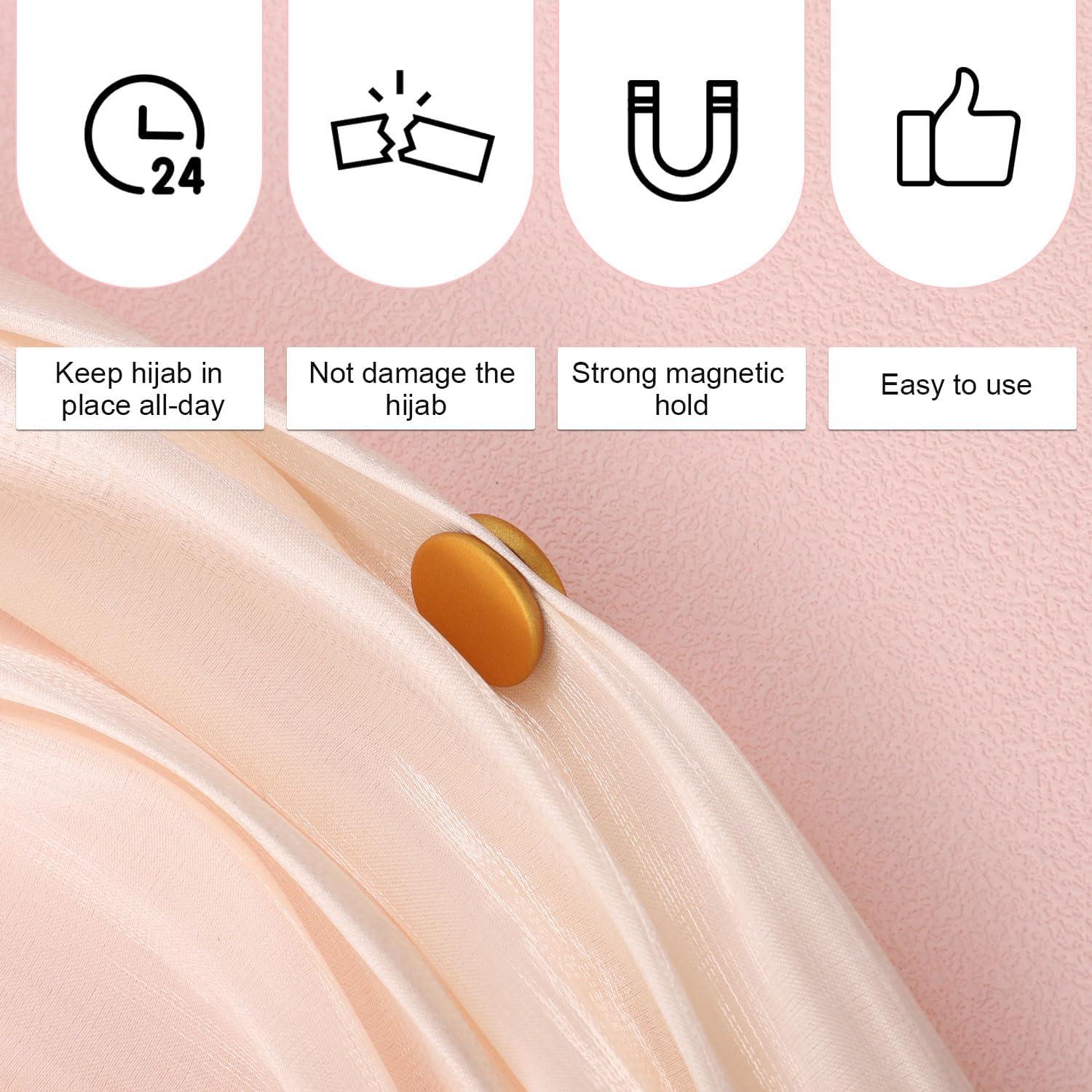 8 Alfileres Magnéticos Coloridos para Hijab XIHIRCD 1.4cm