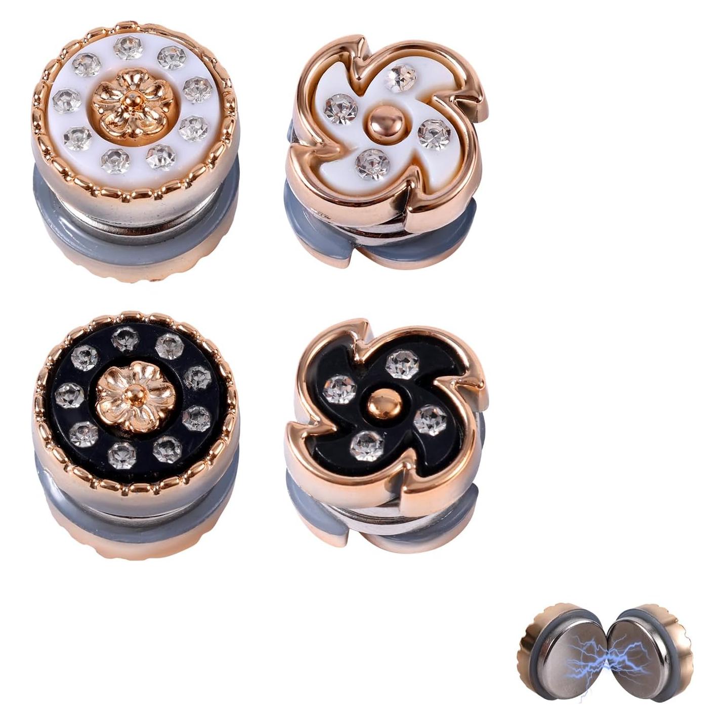 4 Pares de Pines Magnéticos para Hijab Gosknor - Sin Enganches