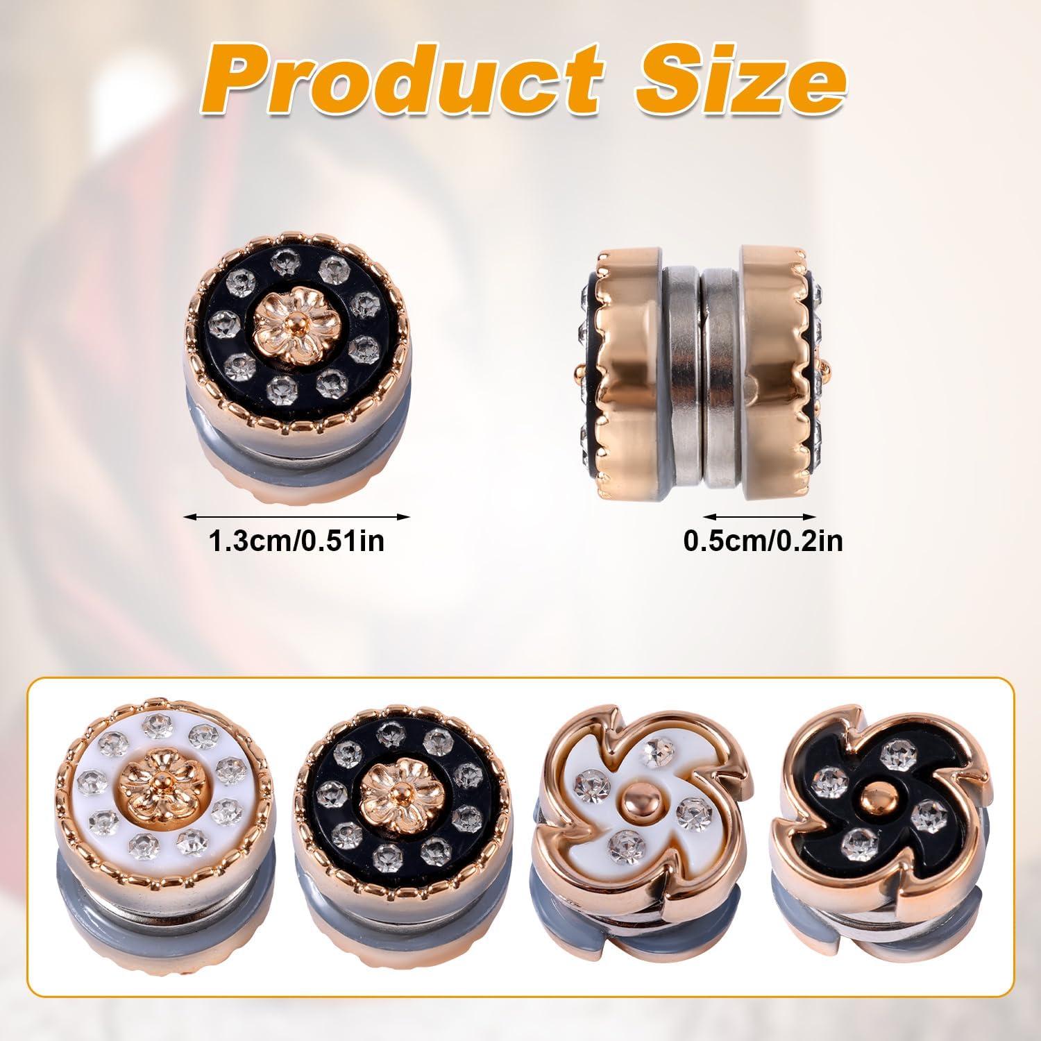 4 Pares de Pines Magnéticos para Hijab Gosknor - Sin Enganches