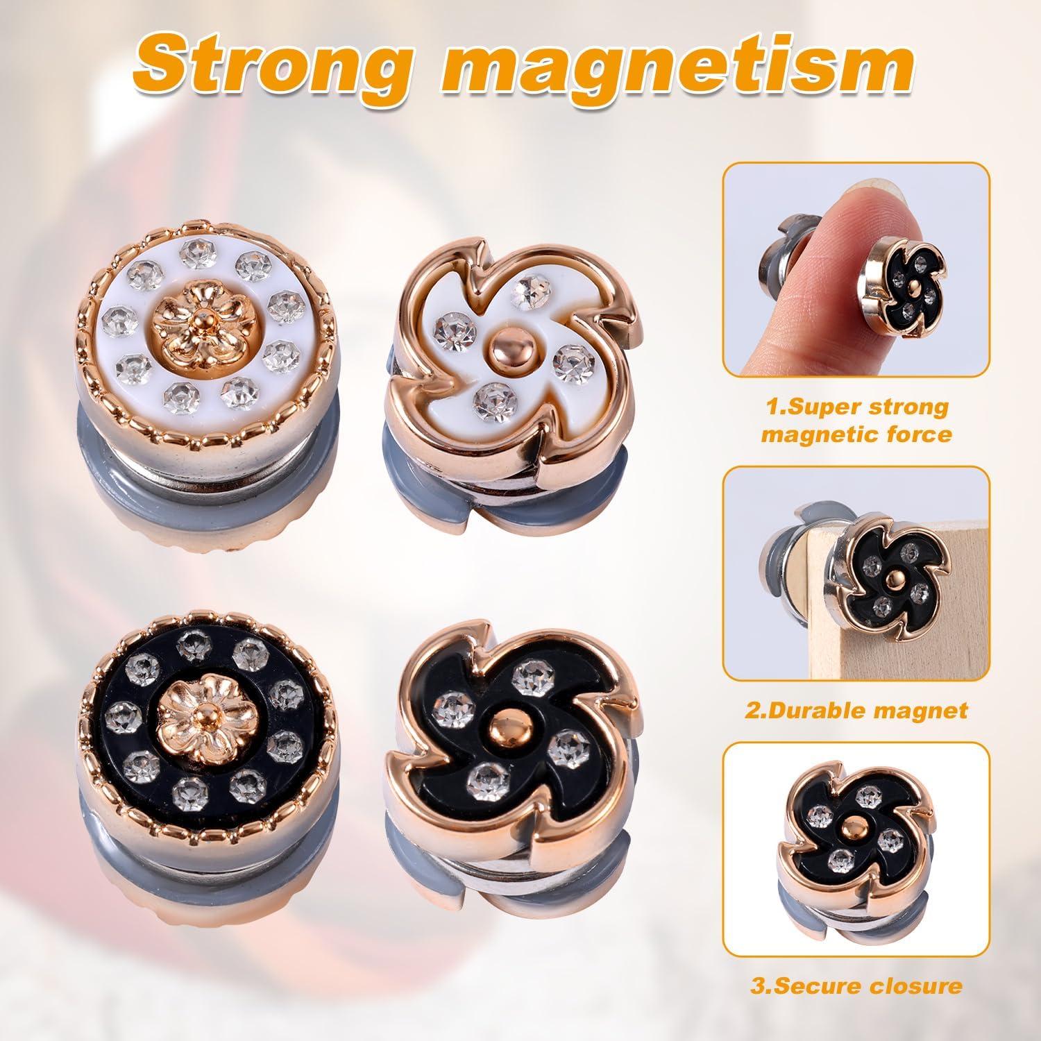 4 Pares de Pines Magnéticos para Hijab Gosknor - Sin Enganches