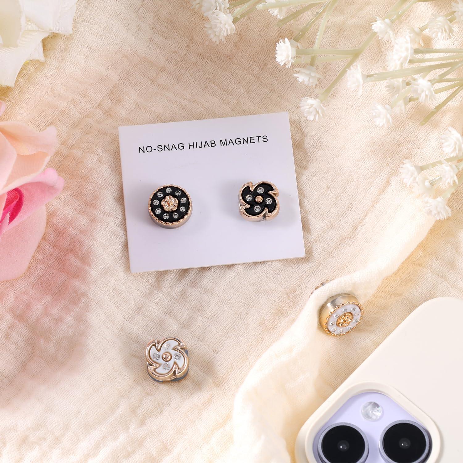 4 Pares de Pines Magnéticos para Hijab Gosknor - Sin Enganches