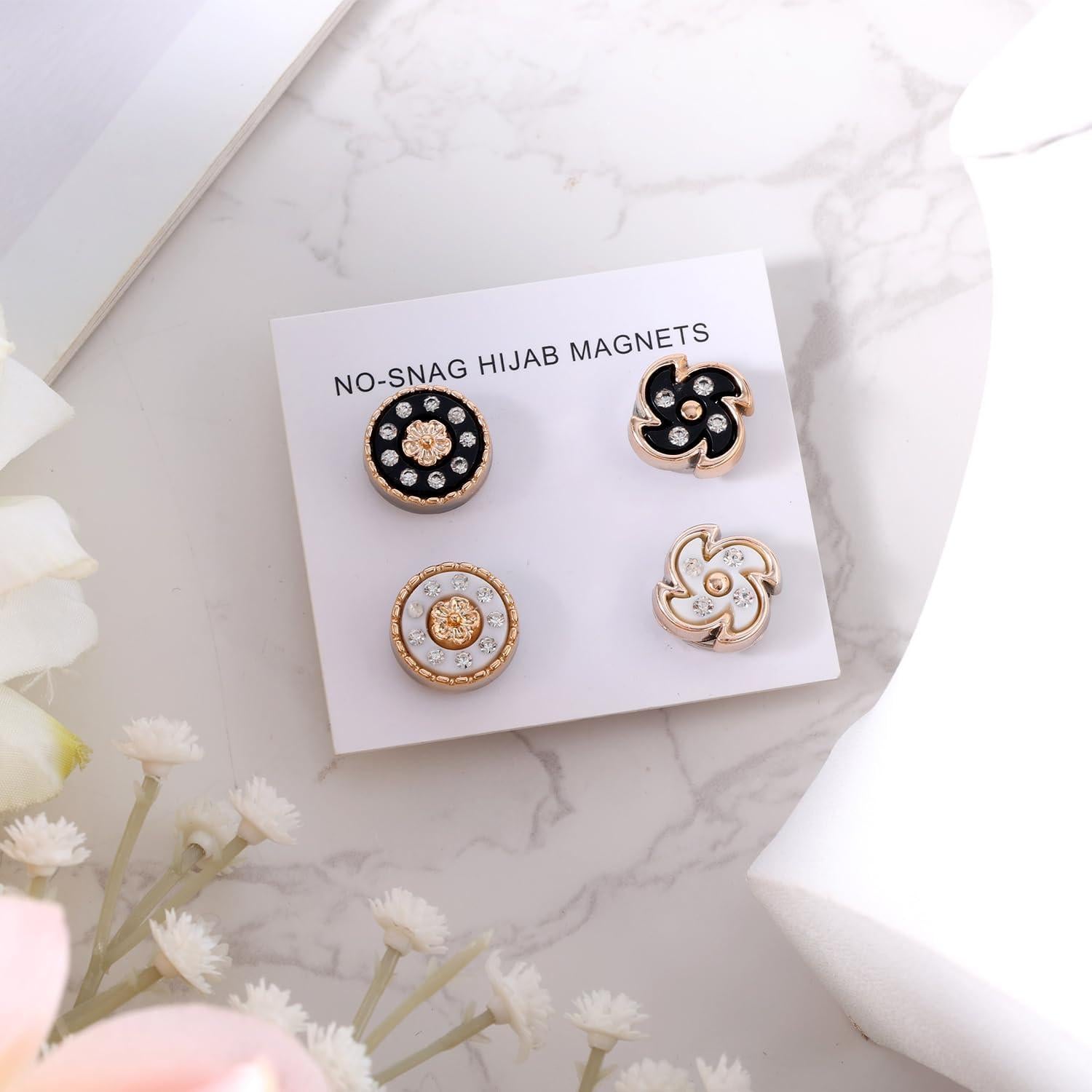 4 Pares de Pines Magnéticos para Hijab Gosknor - Sin Enganches