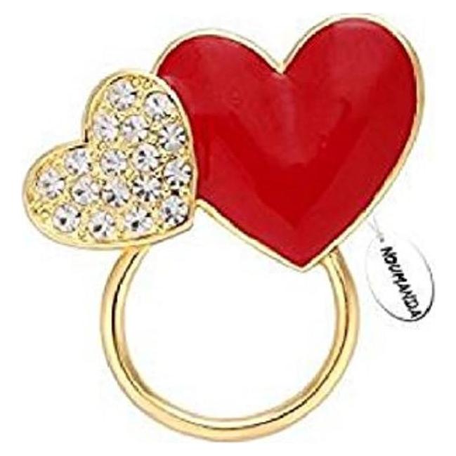 Broche Magnético NOUMANDA Corazón Oro 4x4cm para Gafas