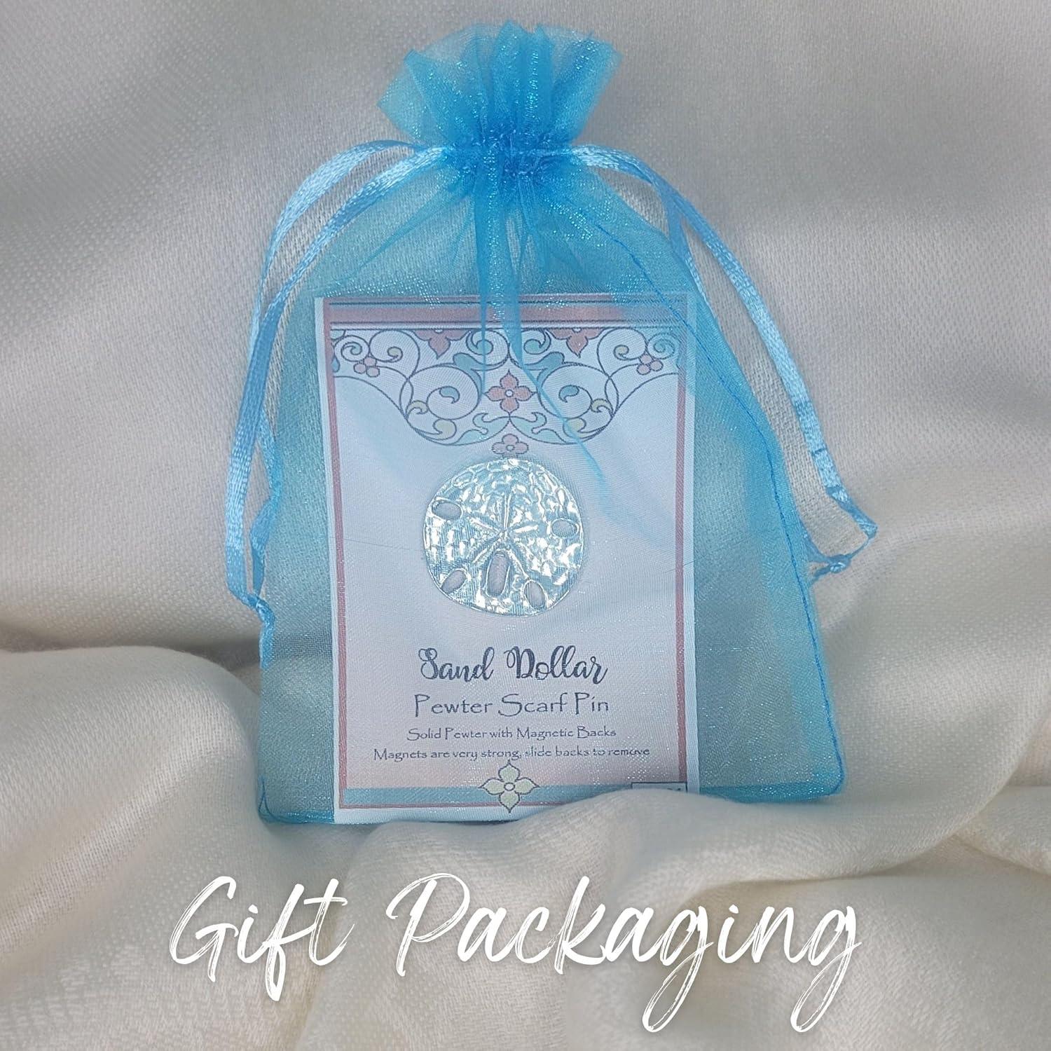 Pin de Bufanda Magnético Dólar de Arena Hecho a Mano - EE. UU.