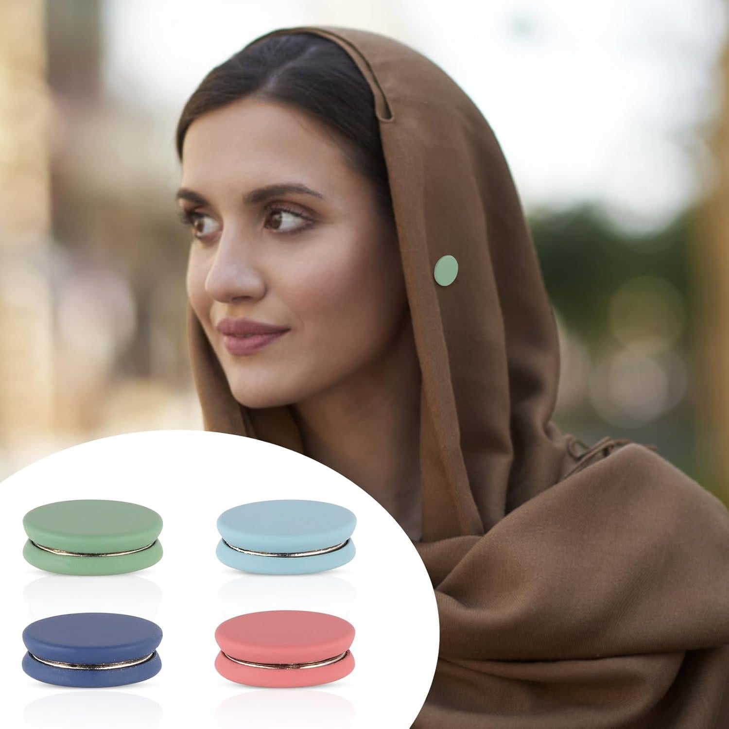4 Pines Magnéticos Multiusos para Hijab XIHIRCD - Sin Alfileres