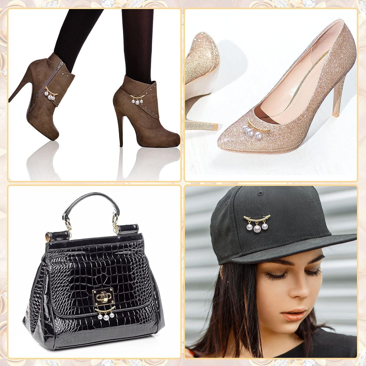 Alfileres de Perlas Artificiales WILLBOND 2 Piezas Oro Plata