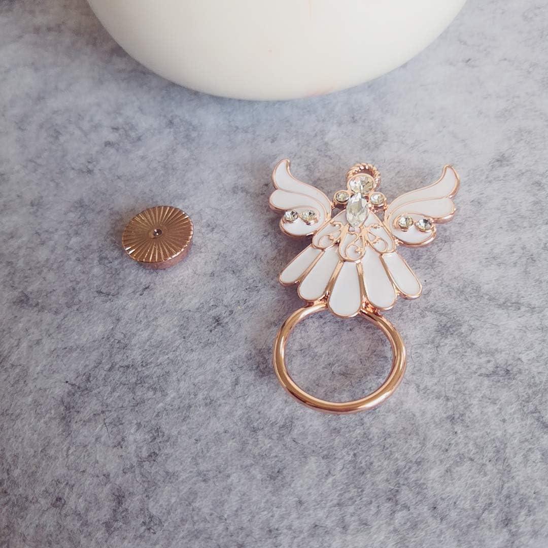 Alfiler de Cristal Claro NOUMANDA Alas de Ángel Soporte Gafas