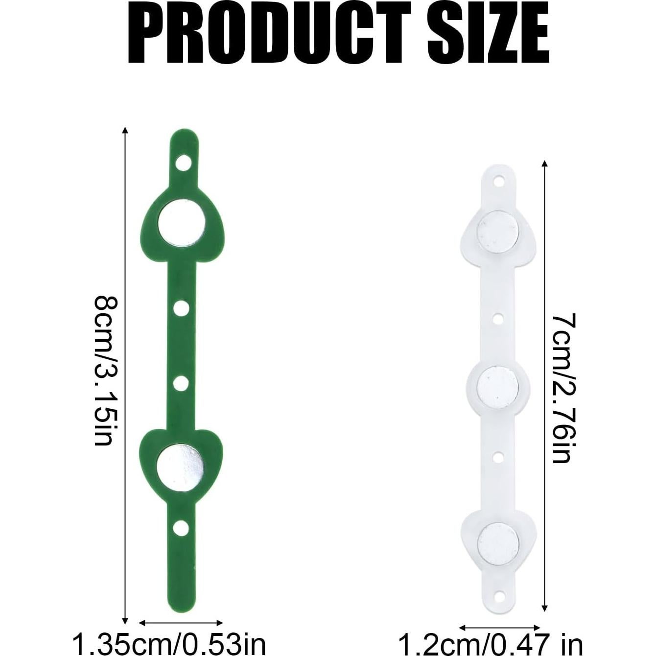 14 Piezas Imanes de Boutonniere Plástico Verde y Transparente