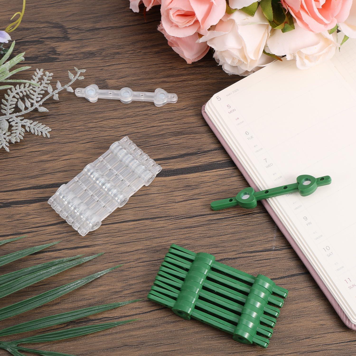 14 Piezas Imanes de Boutonniere Plástico Verde y Transparente