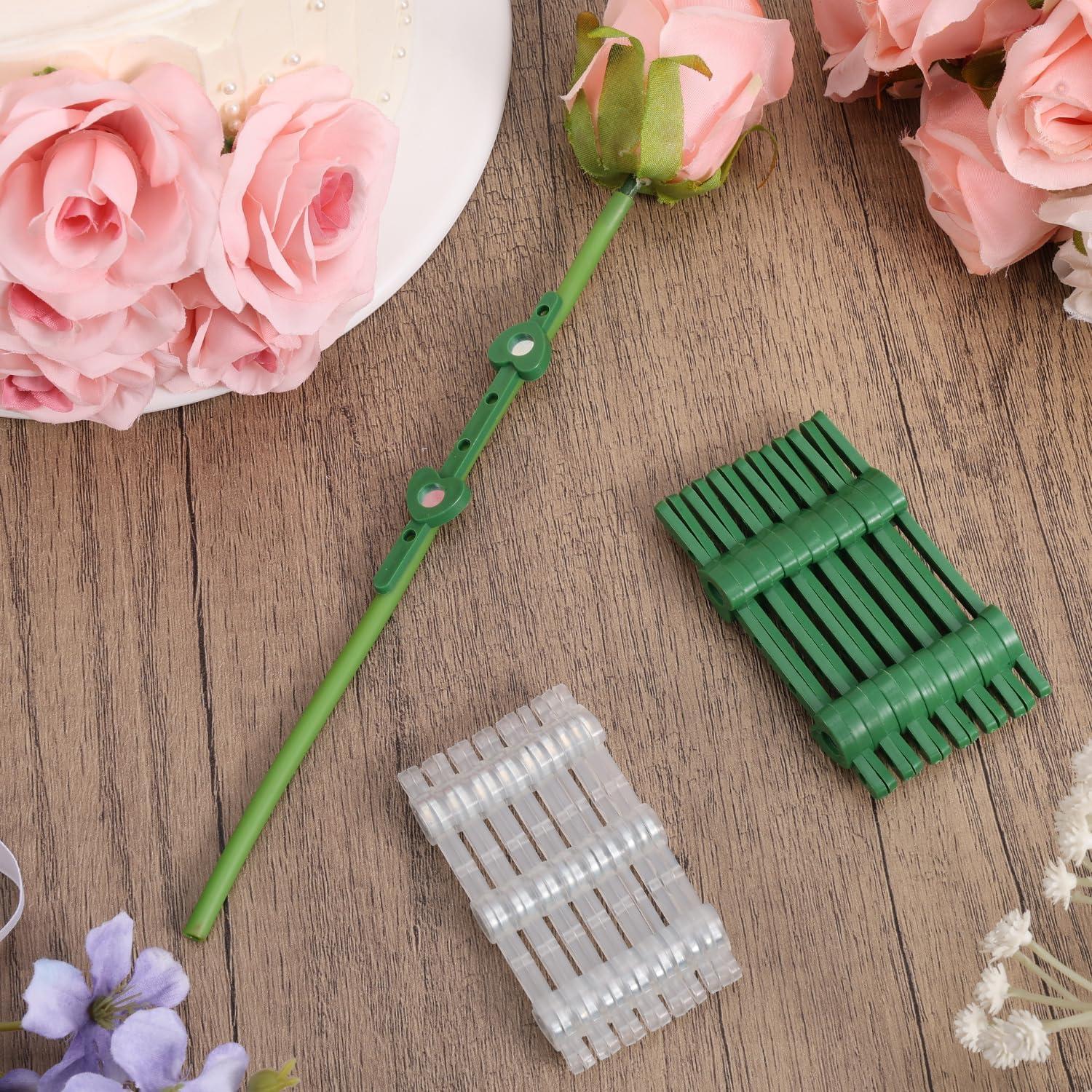 14 Piezas Imanes de Boutonniere Plástico Verde y Transparente