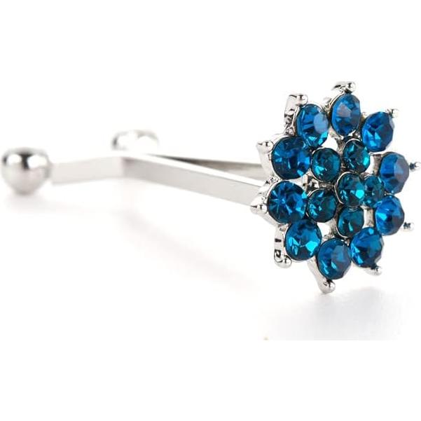 12 Clips de Bufanda con Rhinestones y Perlas para Hijab