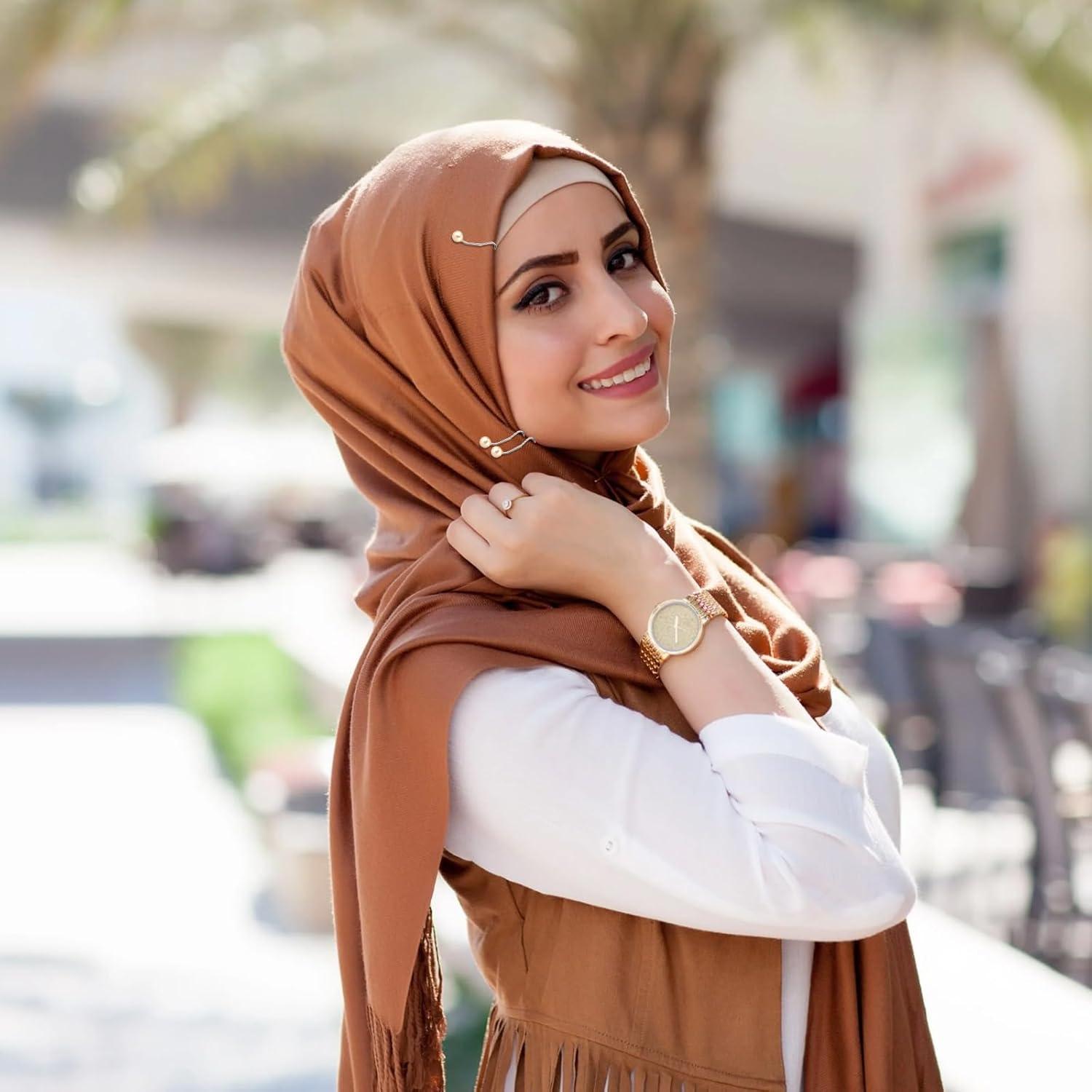 24 Alfileres de Hijab KALIONE Perla Multicolor 3.6x1.85cm