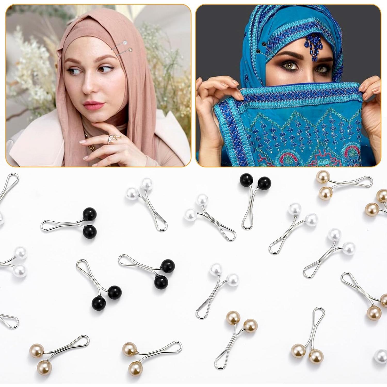 36 Alfileres de Hijab Sorcristy Multicolor Perlas 3.1 cm