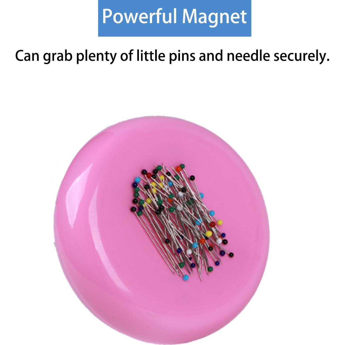 Cojín Magnético Hilltian Rosa con 100 Alfileres Plásticos