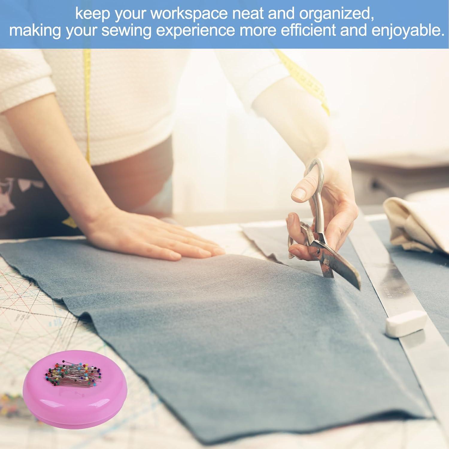 Cojín Magnético Hilltian Rosa con 100 Alfileres Plásticos