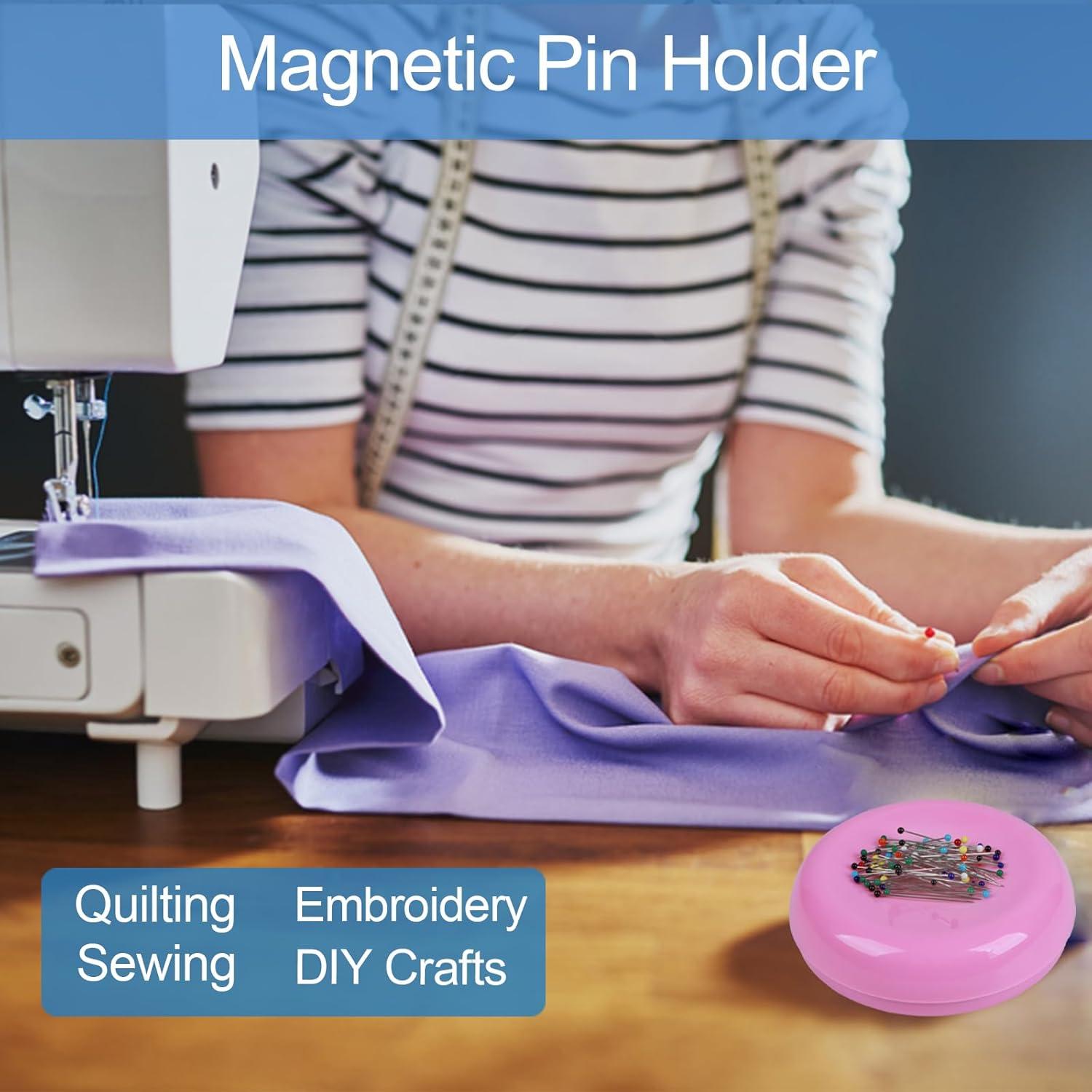 Cojín Magnético Hilltian Rosa con 100 Alfileres Plásticos