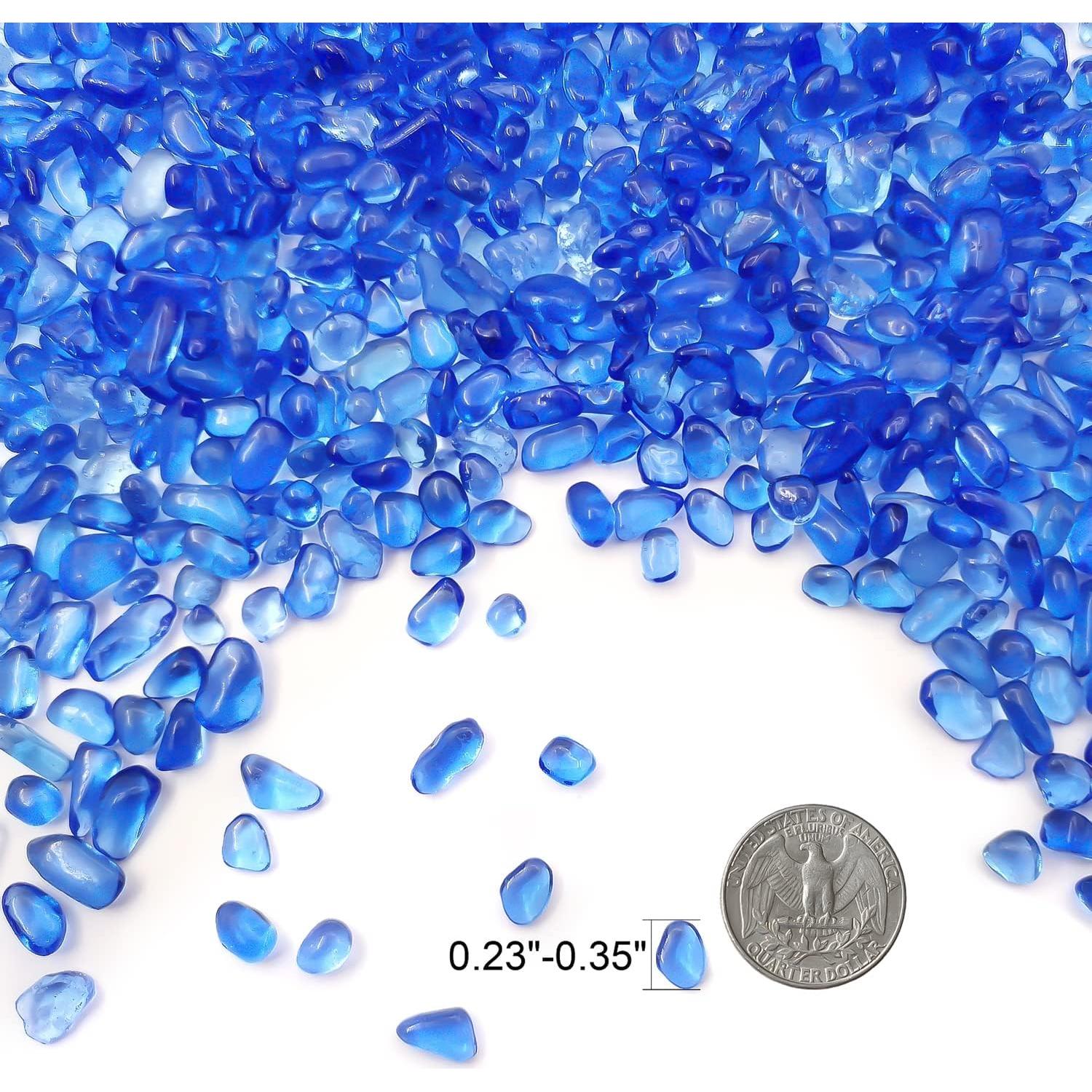 Gravilla de Vidrio Keedolla 0.42 kg Azul Marino para Acuario