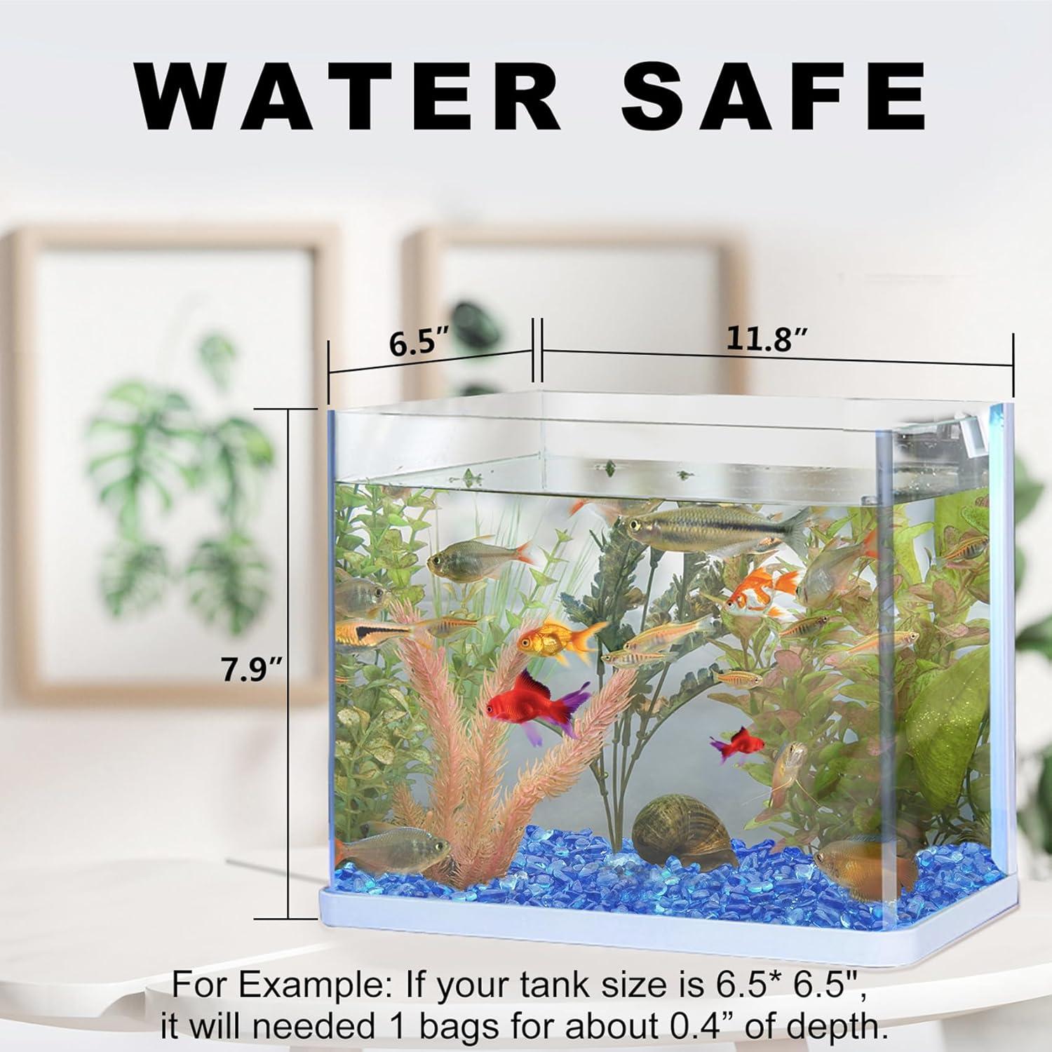 Gravilla de Vidrio Keedolla 0.42 kg Azul Marino para Acuario