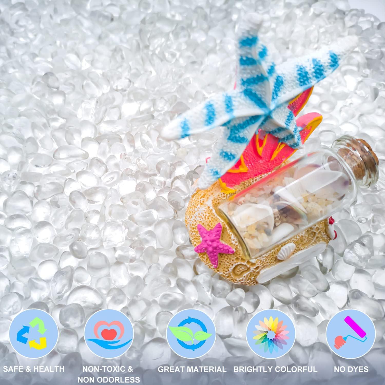 Piedras de vidrio claras Keedolla 0.42 kg para acuarios