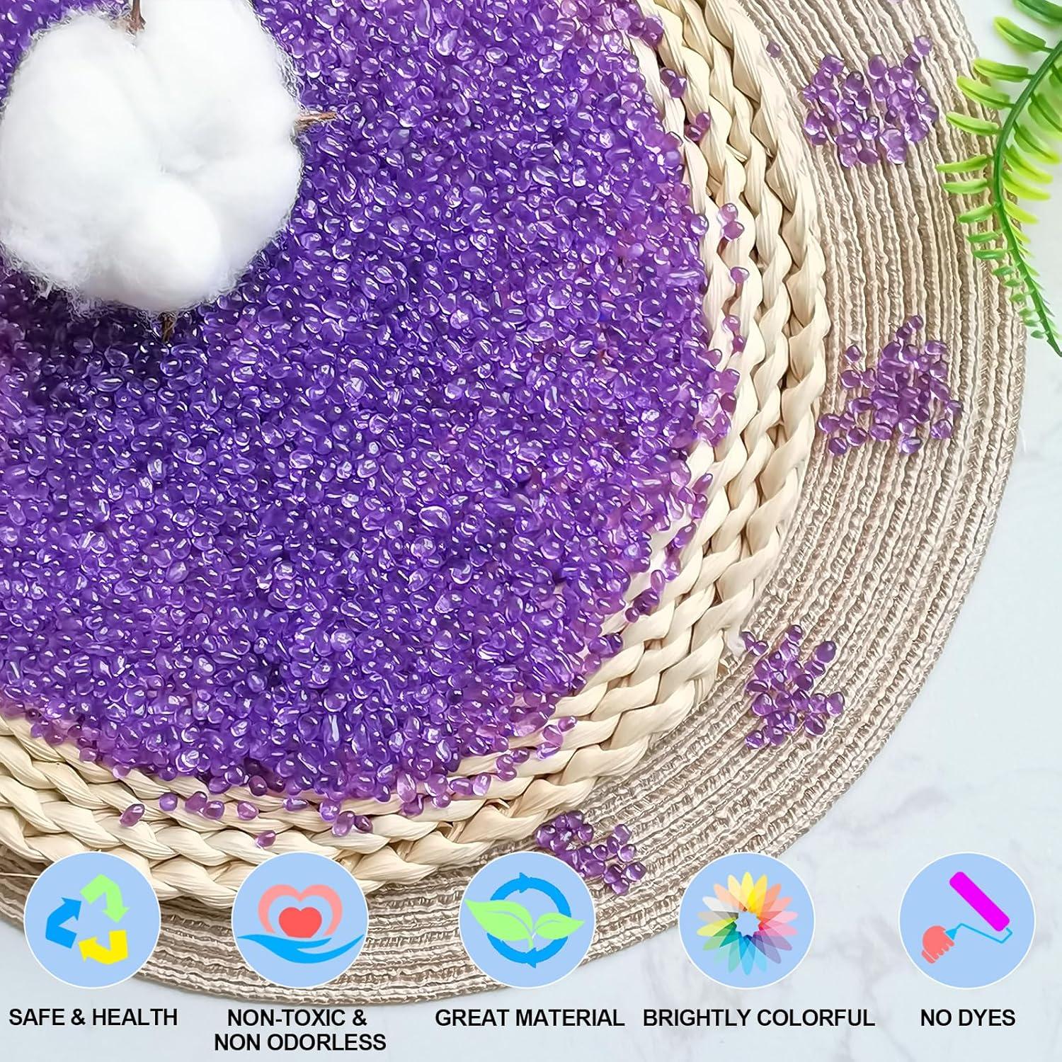 Grava para Acuario Keedolla 427g Bolas de Vidrio Púrpura