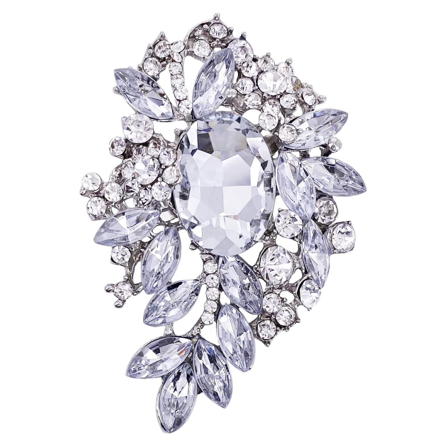 Broche Grande Vintage LAXPICOL Cristal Austríaco Dorado