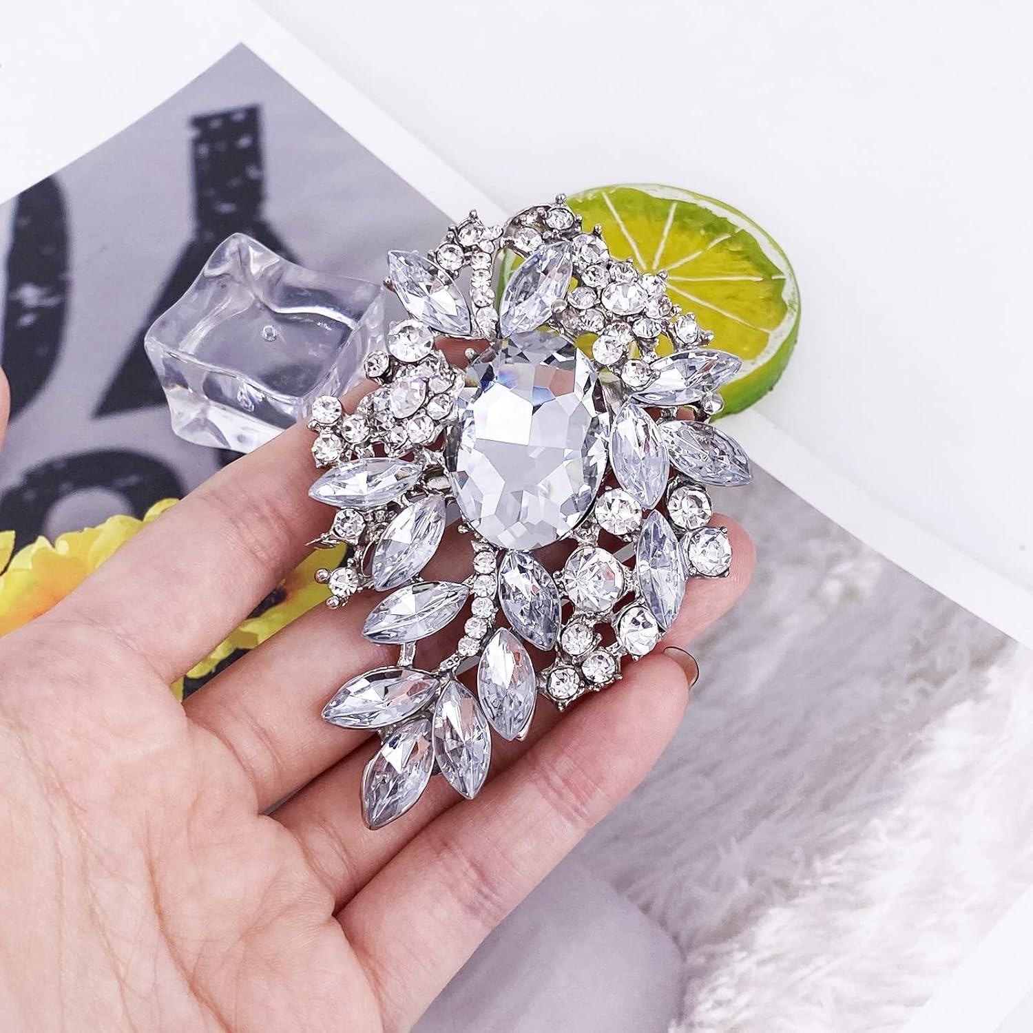 Broche Grande Vintage LAXPICOL Cristal Austríaco Dorado