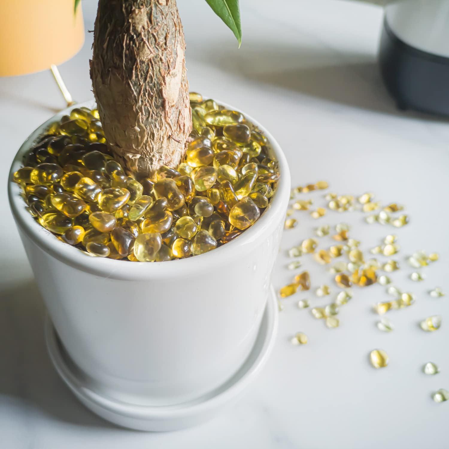 Piedras decorativas Keedolla 0.42 kg para acuarios Amarillo