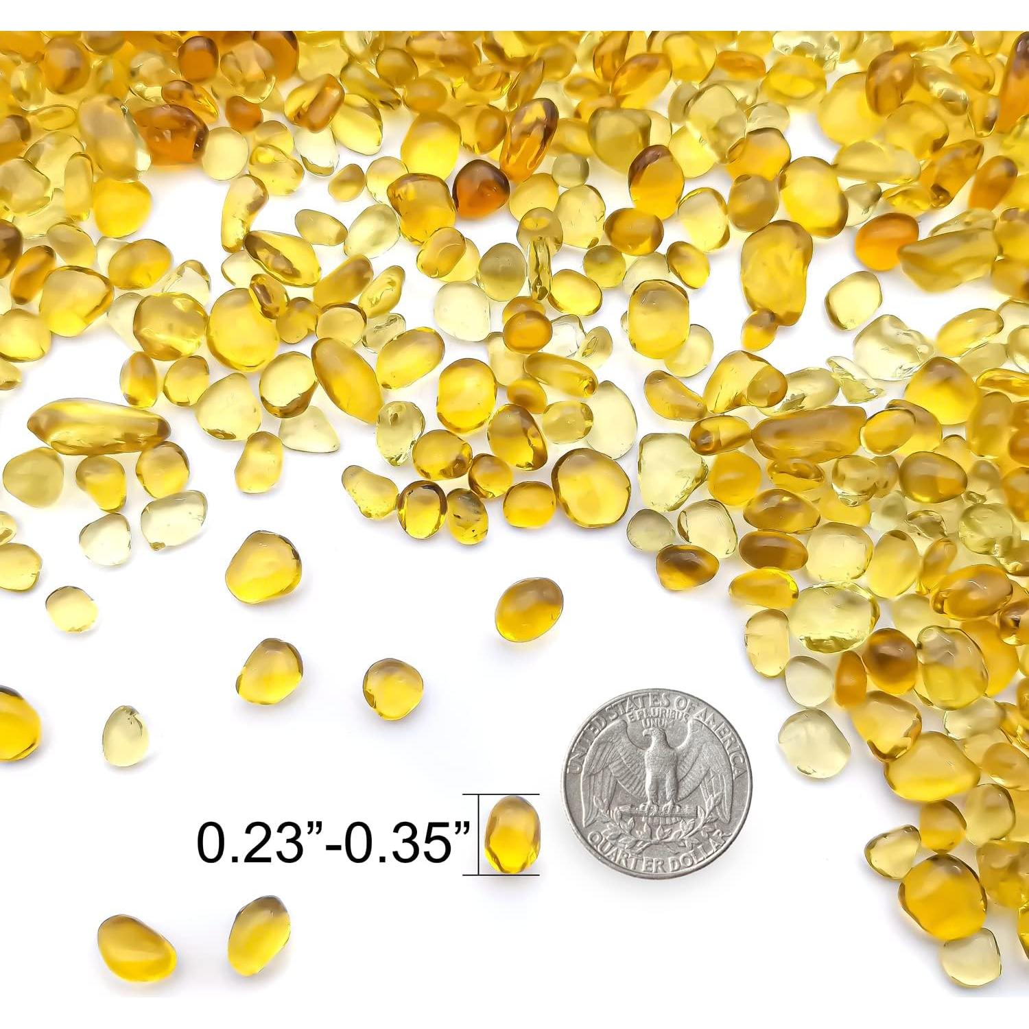 Piedras decorativas Keedolla 0.42 kg para acuarios Amarillo