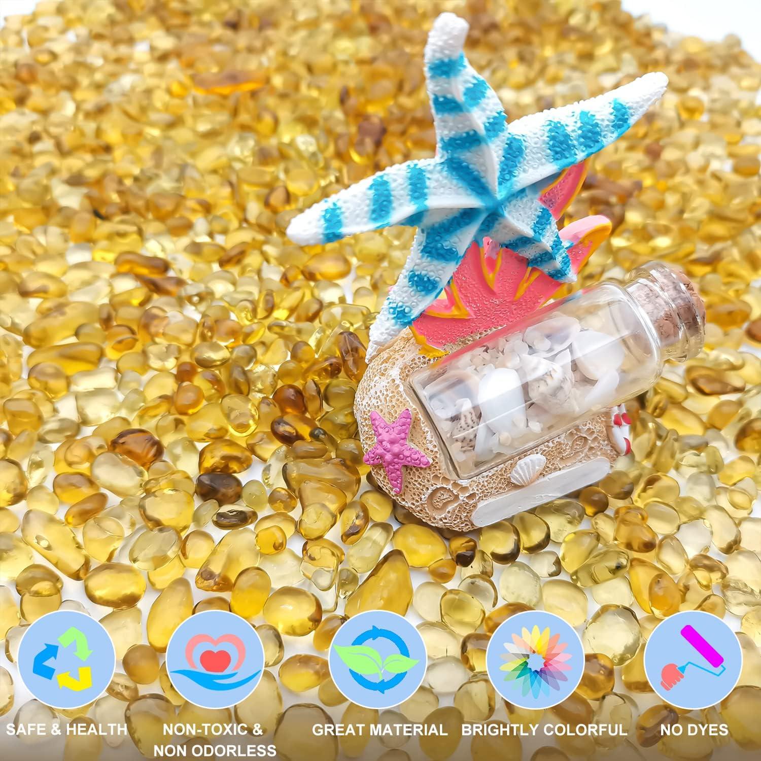 Piedras decorativas Keedolla 0.42 kg para acuarios Amarillo