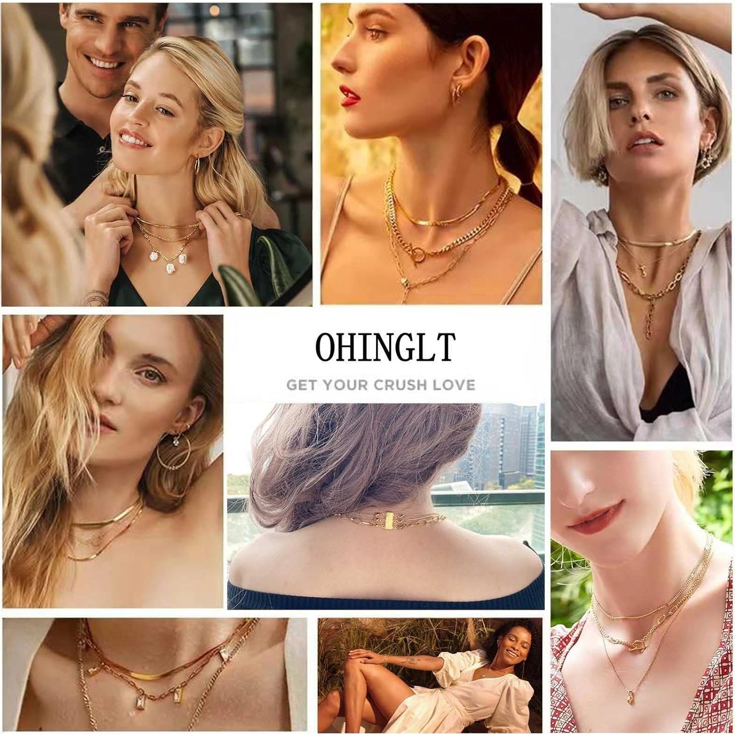 Conectores de collar magnéticos OHINGLT 4 piezas 1.5 y 2 cm