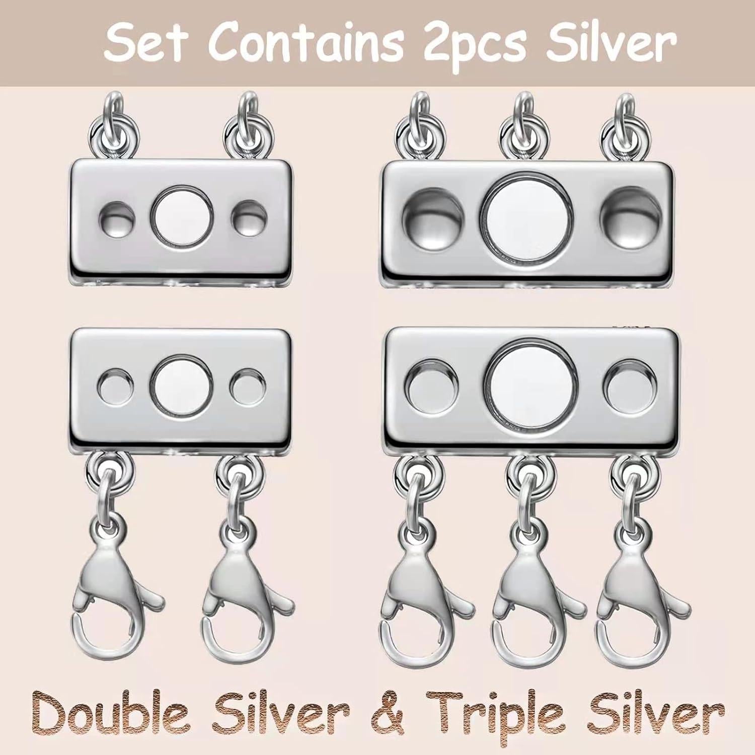 Conectores de collar magnéticos OHINGLT 4 piezas 1.5 y 2 cm