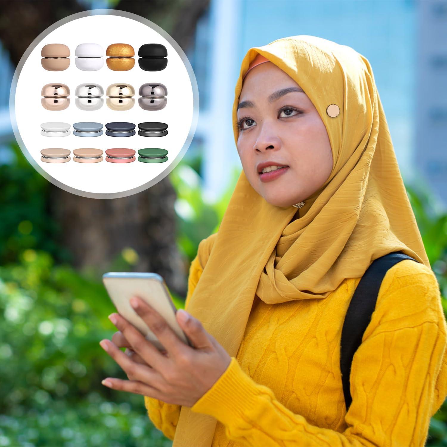 16 Alfileres Magnéticos para Hijab NQEUEPN - Multicolor