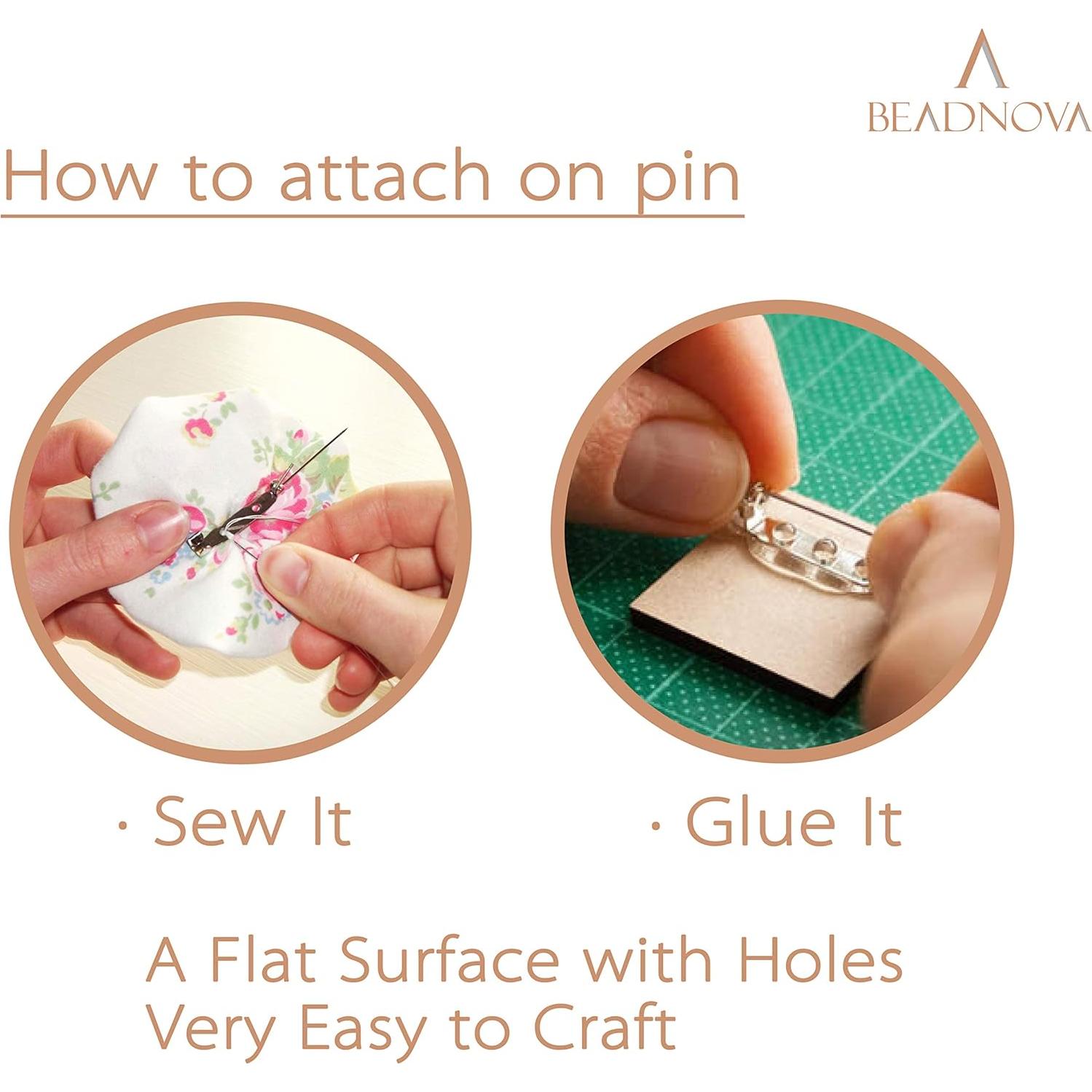 Alfileres de Broche BEADNOVA Plateados con Cierre Seguro 100pcs