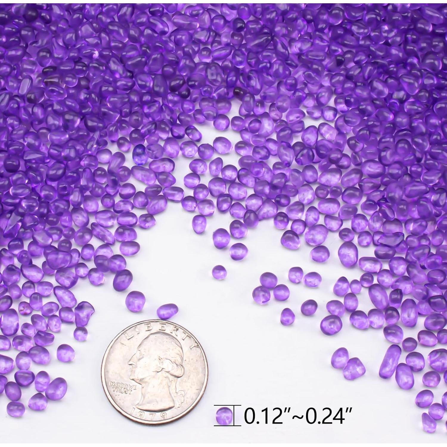 Piedras de vidrio moradas Keedolla 1.36 kg para acuarios