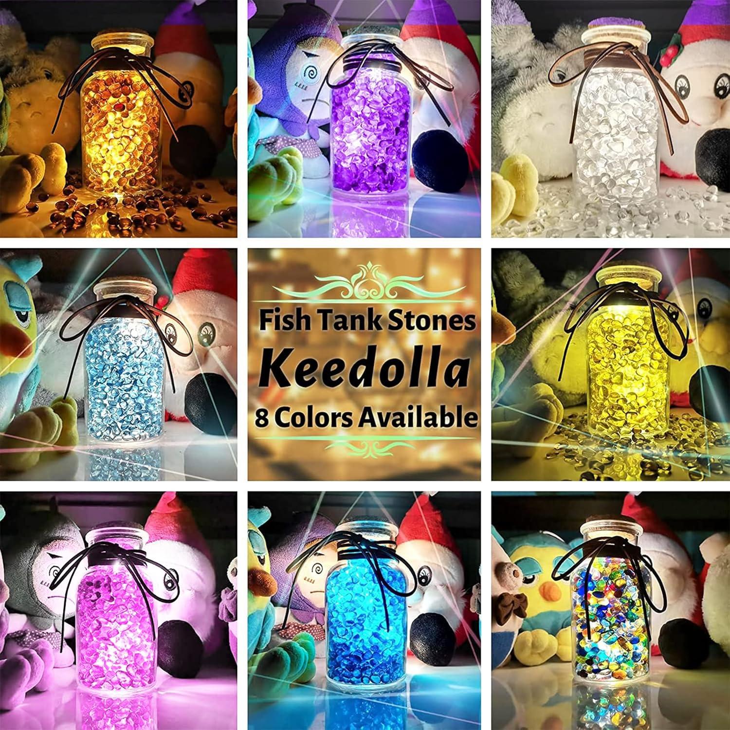 Piedras de vidrio moradas Keedolla 1.36 kg para acuarios