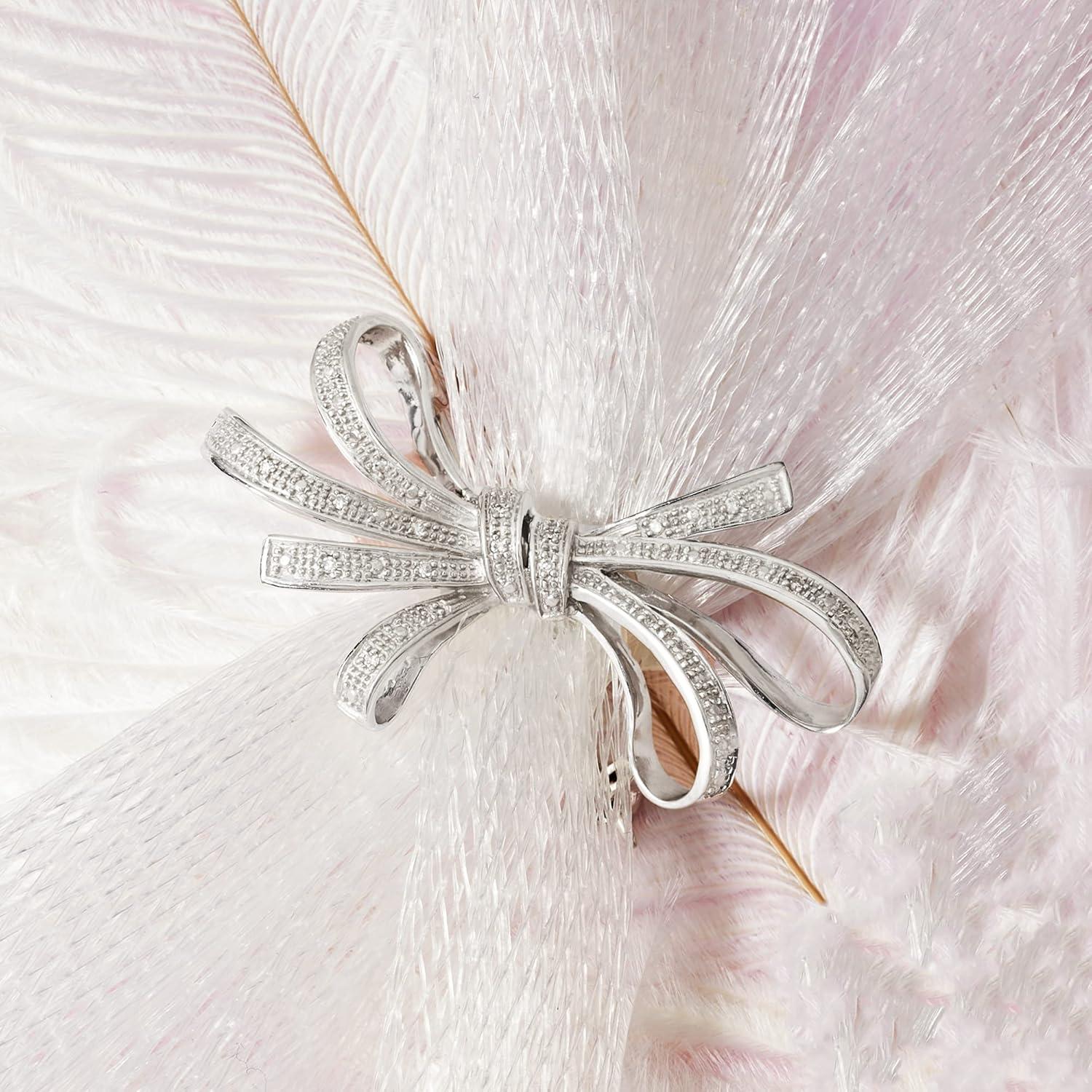 Pin de Cinta de Diamante 0.10 ct en Plata Esterlina Ross-Simons