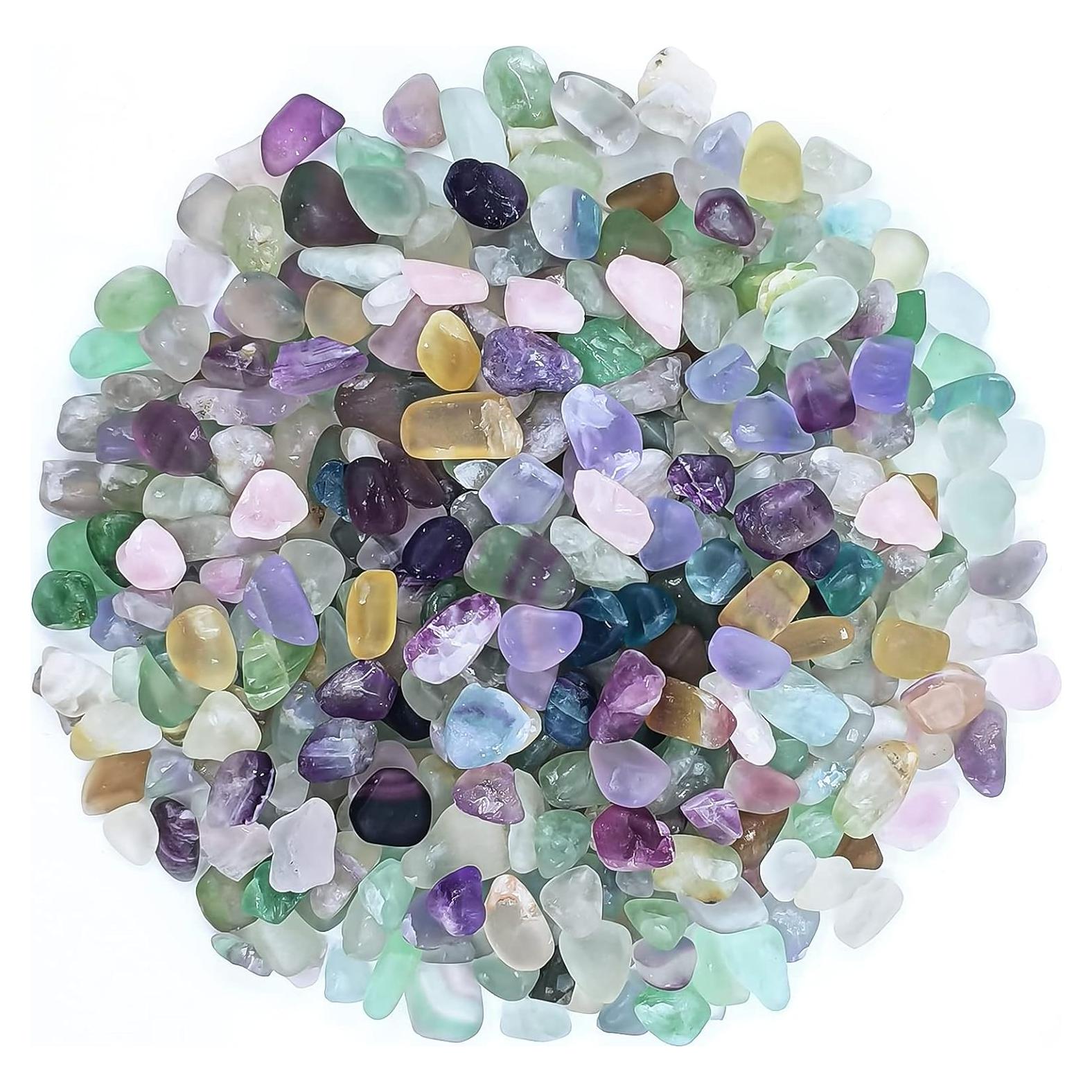 Keedolla Chips de Fluorita Pulidos 0.42 kg para Acuarios