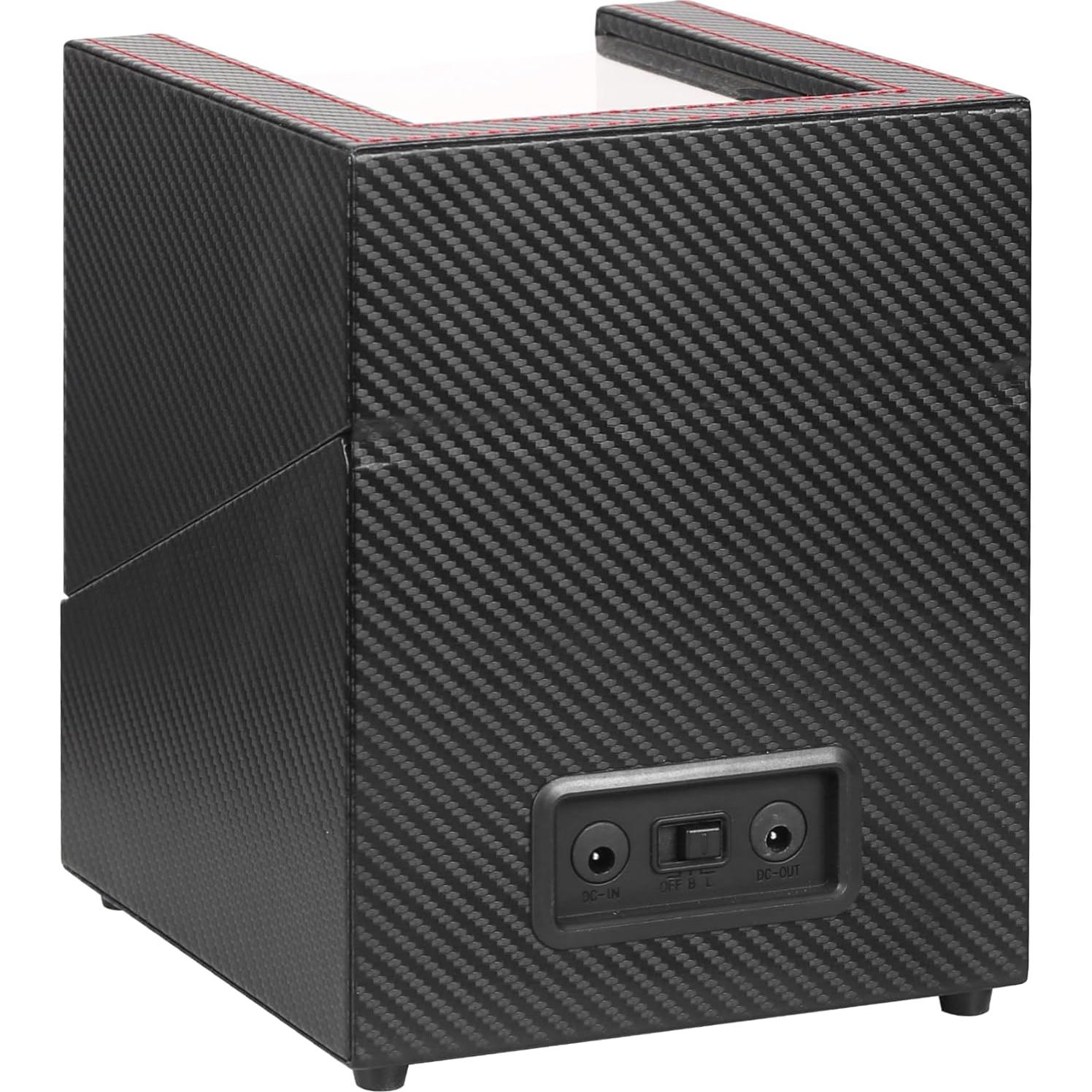 Winder de Reloj Doble LLS Fibra de Carbono Negra 2+0